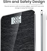 RENPHO Digital Bathroom Scale Marble with 4 Sensors 0.1lb 0.05kg LED view 5
