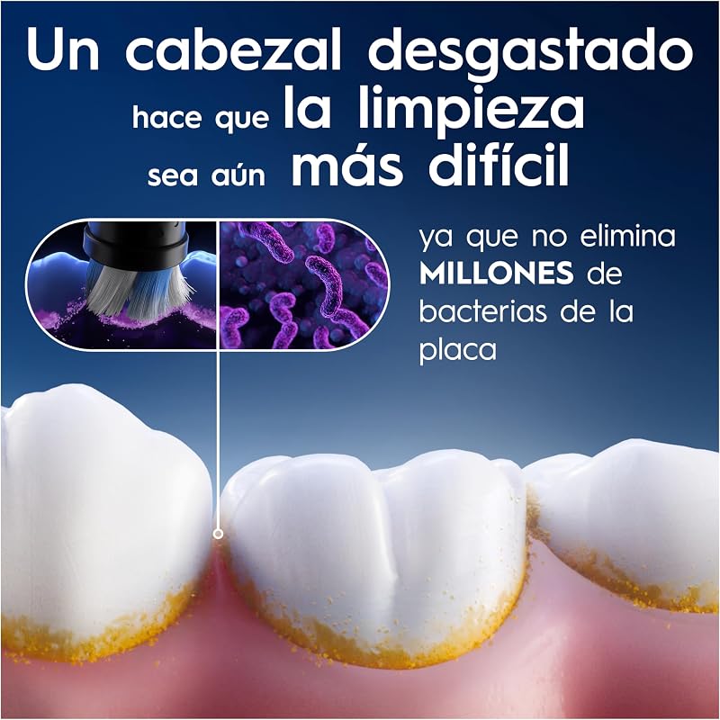 iO Radiant White Cabezales de Recambio Originales, Negros, Pack de 8