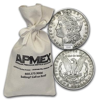 1878-1904 Morgan Silver Dollars 100-Coin Bag XF $1 Extremely Fine at