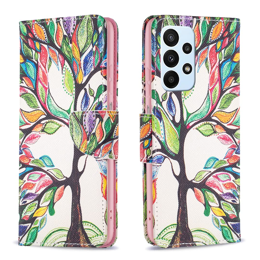 Thoankj Samsung Galaxy A52 Case, Galaxy A52s 5G Case Shockproof Slim PU Leather Flip Wallet Phone Silicone Cover with Magnetic Stand Protective Smartphone Cases for Samsung A52 5G The Tree of Life