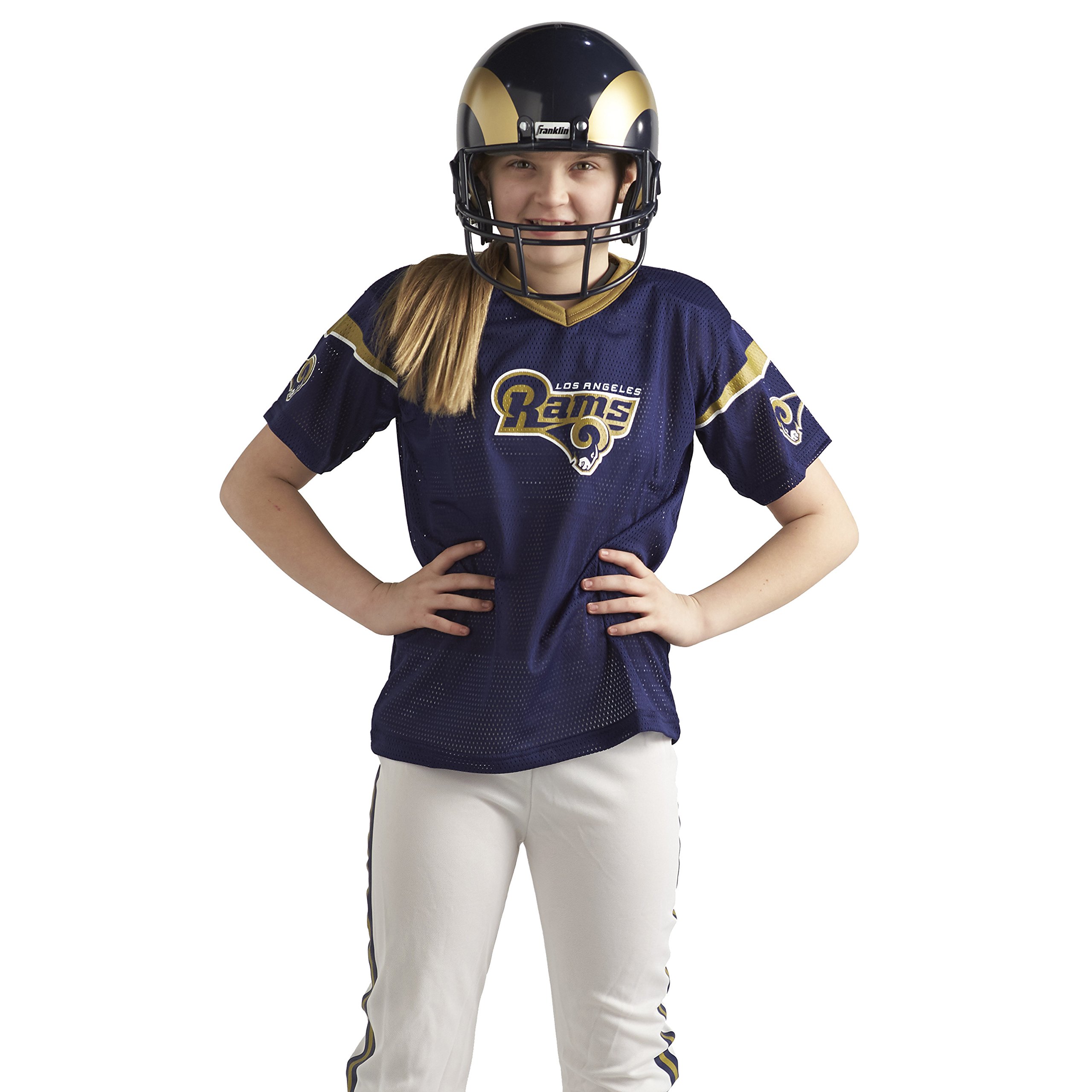 Franklin Sports L.A. Rams Kids Football Uniform Set - NFL Youth Football Costume For Boys 