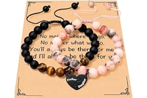 Ralukiia Mother and Son Heart Matching Necklace Set for 2 - Son to Mom Mother's Day Gifts - Mother to Boys Graduation Back to School Birthday Jewelry