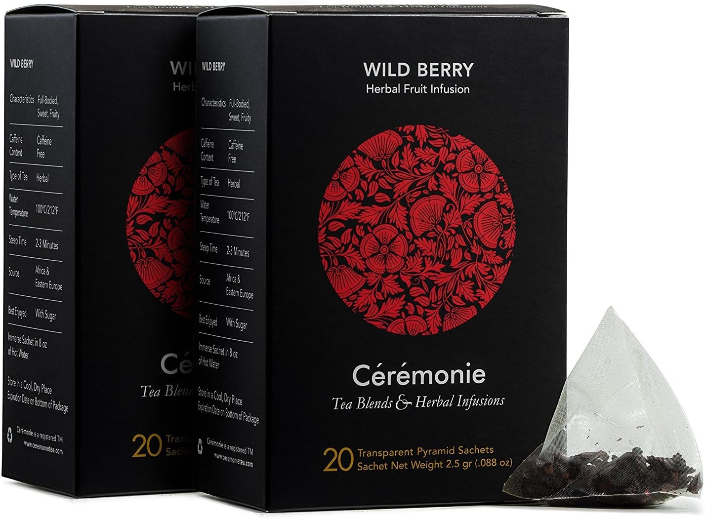 Wild Berry Herbal Fruit Infusion Tea - 2 Pack (Full-Bodied, Sweet, Fruity)