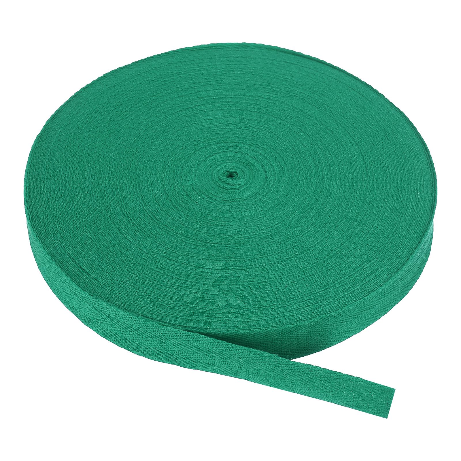 PATIKIL Cotton Twill Tape 25mm(1") 50 Yards Cotton Ribbon Bias Binding Tape Herringbone Webbing Trim for Sewing Gift Wrapping Craft DIY Grass Green