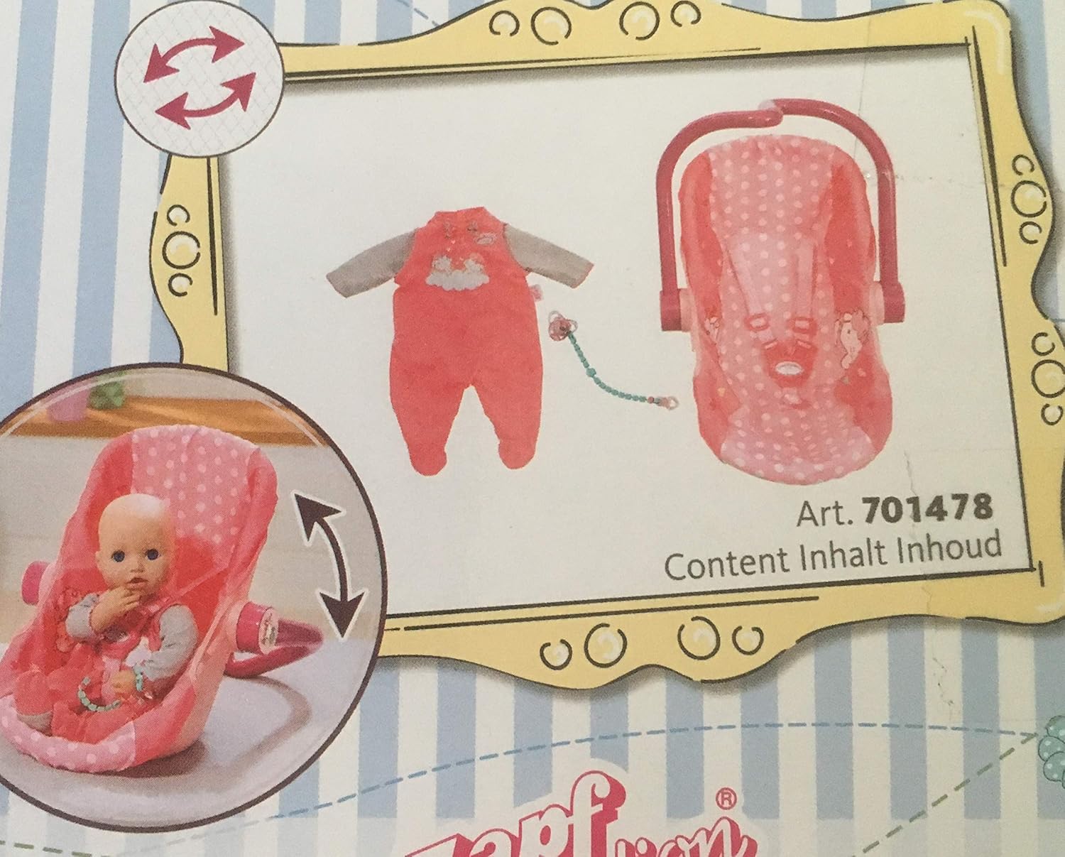 baby annabell car seat set