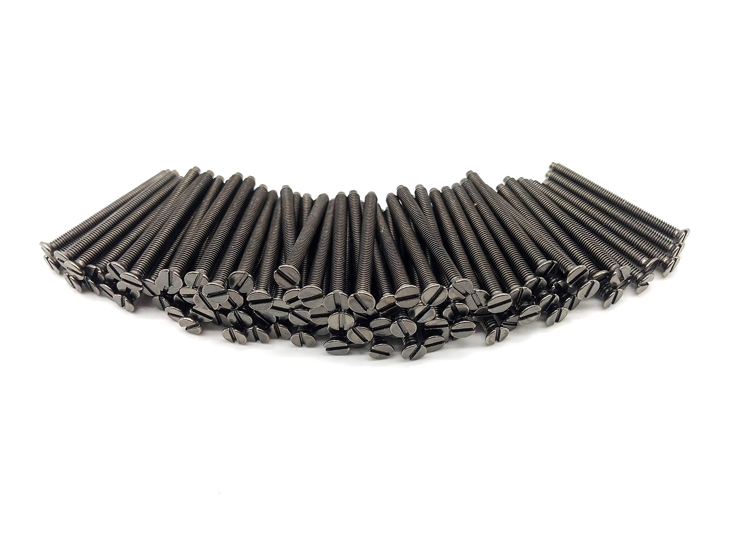 M3.5 Black Nickel Electrical Socket Screws, 40mm, For Switches, Light Switch, Plug Sockets, 3.5mm x 40mm, (100)