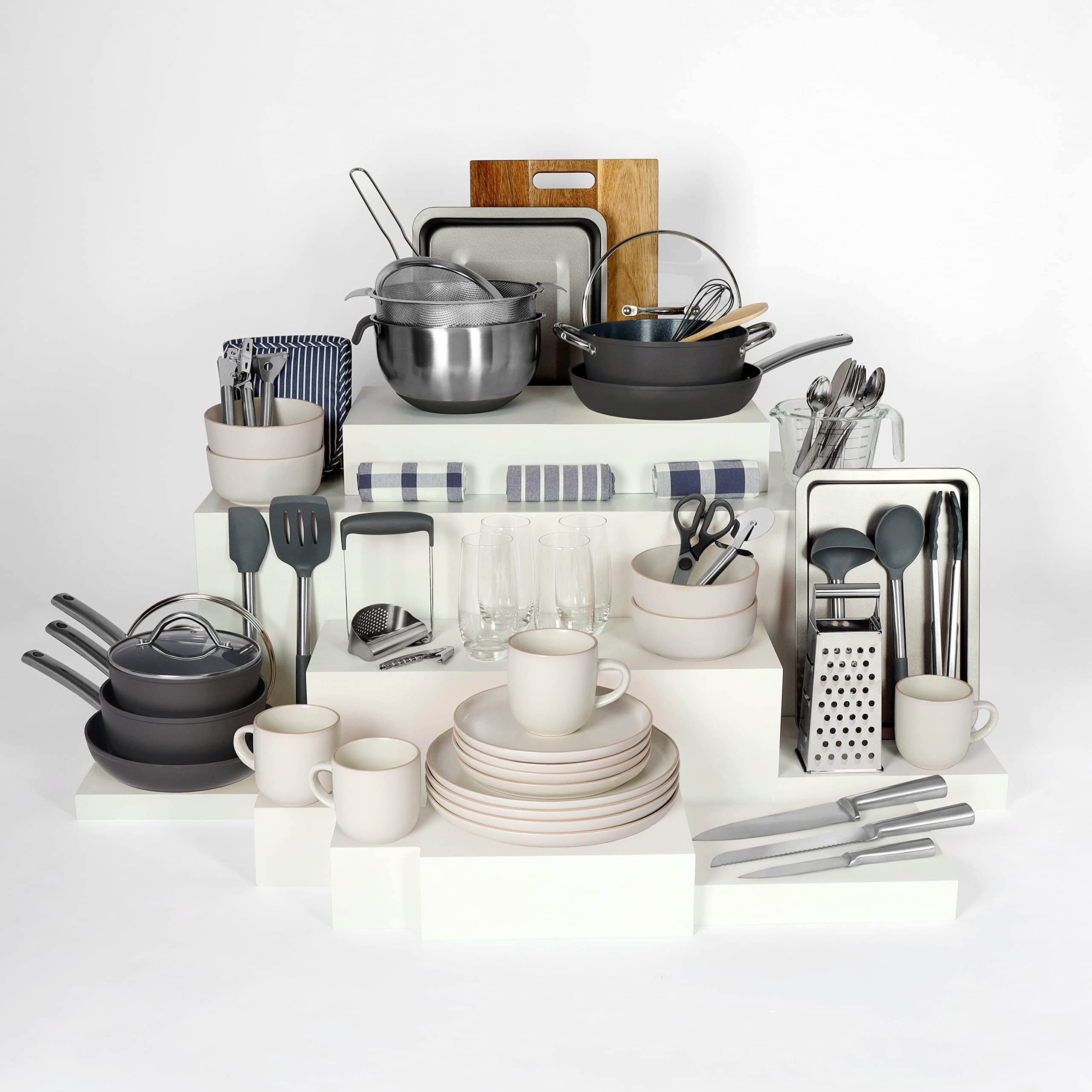 Noah-Kit-de-Cocina-Premium-con-Mas-de-70-Articulos-con-Sartenes-Gris-y-Vajilla-Blanquecino-Includye-Ollas-y-Sartenes