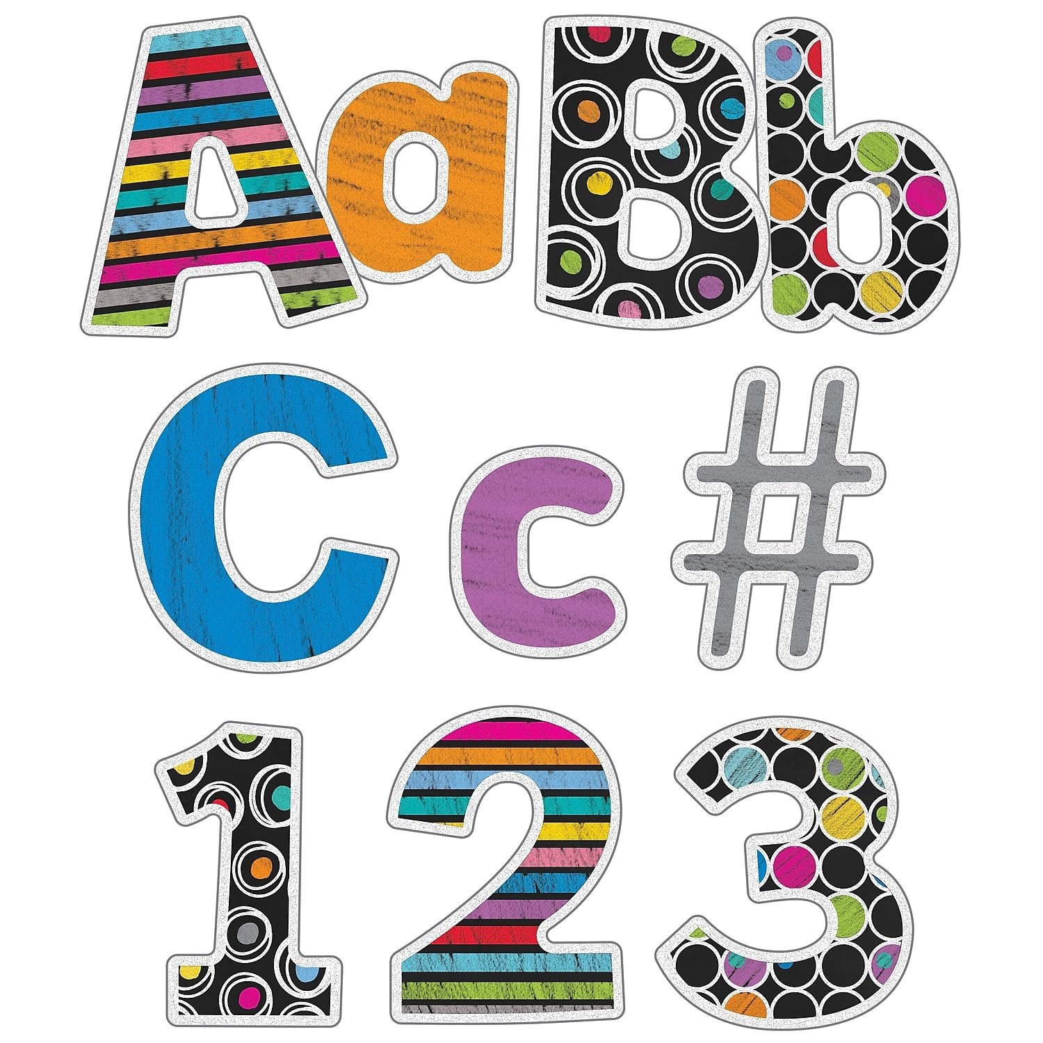 Carson Dellosa 219-Piece Chalkboard Cutout Letters, 4