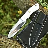 POLO CRAFT Custom Handmade Fixed Blade Hunting Knife - 9 Inch hand Forged Full Tang Knives For Hunting, Outdoor Camping, Hiking, Fishing, Bushcraft With Leather Sheath.