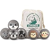 Wool Dryer Balls - 6 Pack XL Natural Fabric Softener, Organic Drying Balls for Laundry Reusable Up to 1,000 Loads, 100% Pure