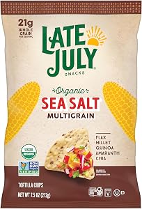 Late July Organic Sea Salt Multigrain Tortilla Chips, 7.5 Ounce
