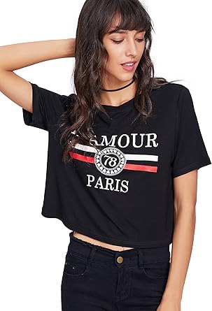 cute graphic crop tees