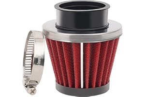 AHL Red 42mm Universal Air Filter Fit for Pod / 150cc-250cc Motorcycle Scooter ATV Dirt Bike/50cc 70cc 90cc 110cc 125cc Coolster Tao Tao Sunl/Quad Go Kart Pit Dirt Bike Parts