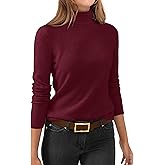 ANRABESS Womens Turtleneck Long Sleeve Sweater Tops Casual Soft Knit Fit Lightweight Basic Pullover 2025 Fall Work Outfits