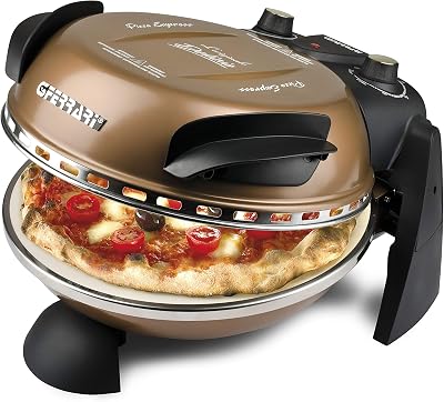 G3 Ferrari G10006 Delizia Pizza Oven 1200W Lacquered Metal Copper Stone