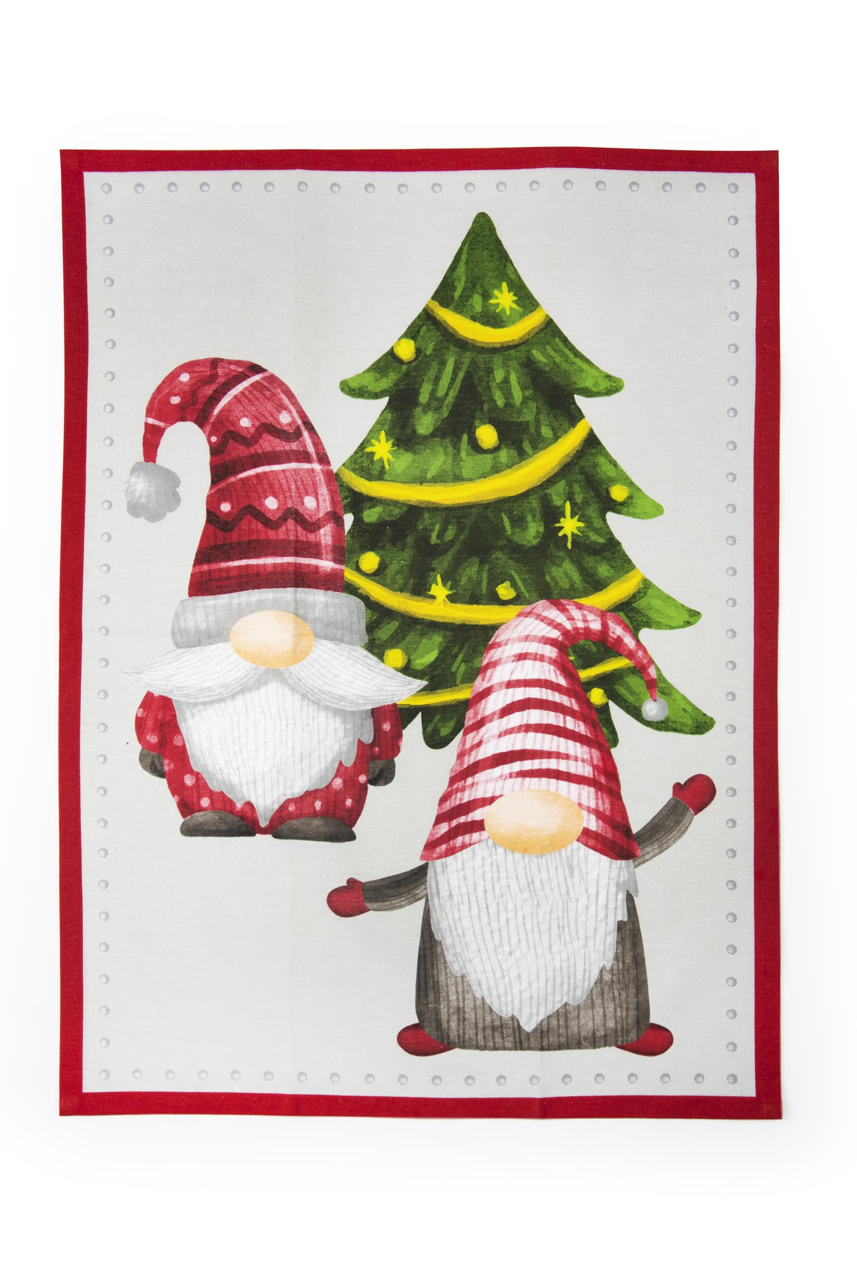 Excelsa Gnomo Friends Cotton Tea Towel with Loop