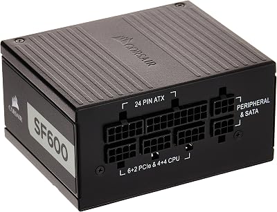 Corsair SF600 Platinum Fully Modular SFX Power Supply PSU Black