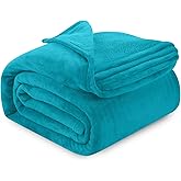 Utopia Bedding Turquoise Fleece Blanket King Size Lightweight Fuzzy Soft Anti-Static Microfiber Bed Blanket (90x102 Inch)