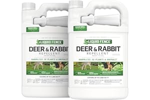 Liquid Fence Deer And Rabbit Repellent Ready-To-Use 1 Gallon, Apply Year-Round, 2 Pack