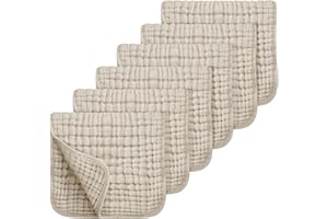 Looxii Lot de 6 bavoirs en mousseline 100 % coton extra doux et absorbants pour bébés garçons et filles (50,8 x 25,4 cm, abri