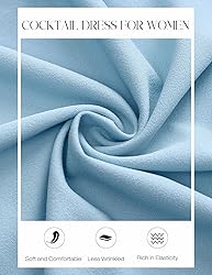 DRESSTELLS Light Baby Blue Dress for Women 2024