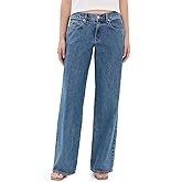 SLVRLAKE Women's Lexi Low Rise Wide Leg Jeans