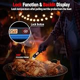 ThermoPro 1-3s Instant Read Thermometer IPX6 Foldable Probe Backlight view 4