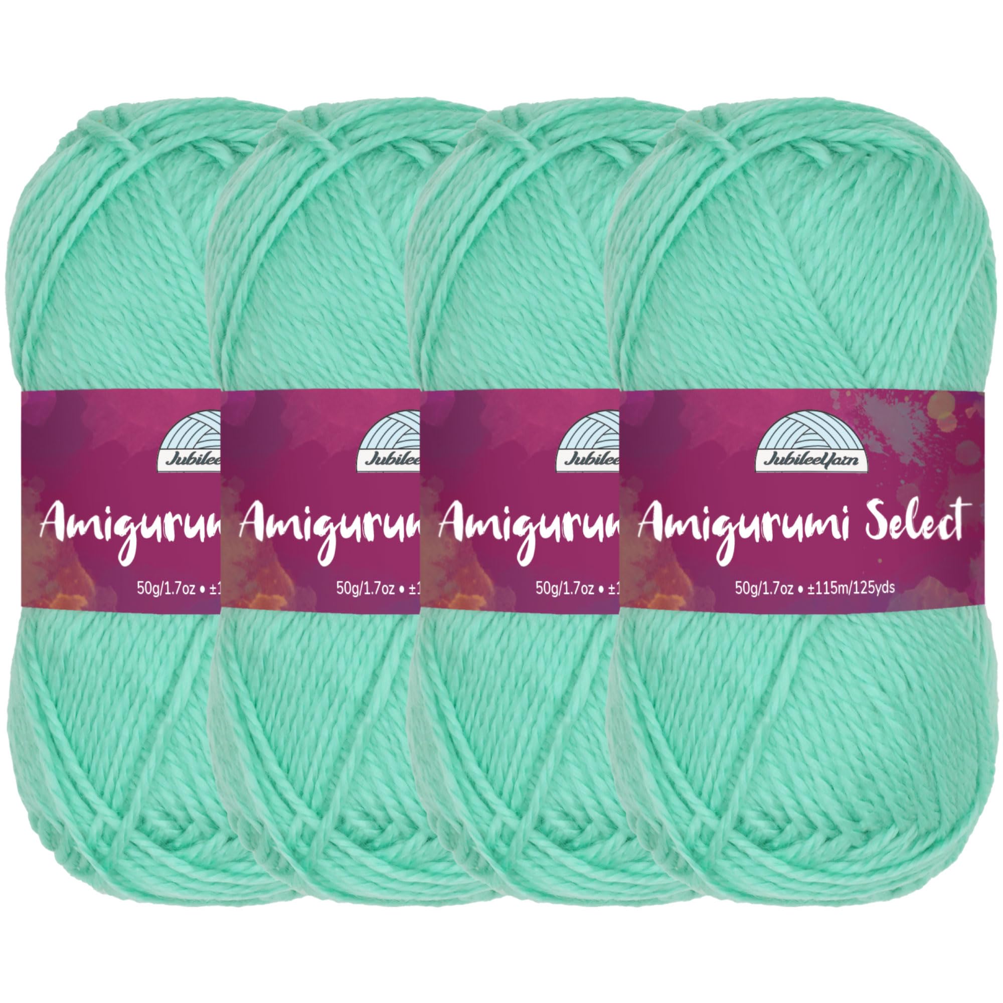Amigurumi Select 100% Acrylic Craft Yarn Skeins Crochet and Knitting Projects - Acrylic Fingering Weight - Carnation - 4 Skeins