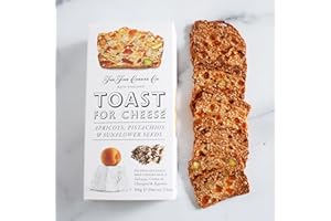 The Fine Cheese Co. Toast for Cheese Apricots Pistachios & Sesame Seed | Crunchy Snack Crackers | Baked in England | 3.5 oz