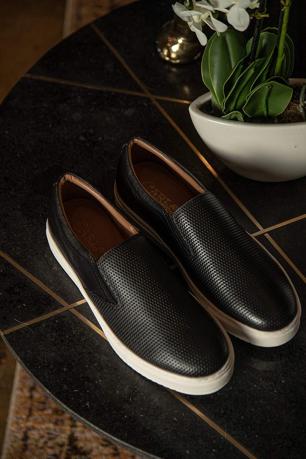 carlos santana slip on sneakers