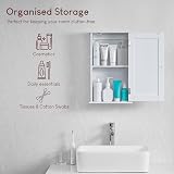 Bath Vida Priano 1 Door Wall Cabinet White 50H x 30W x 14D cm view 5