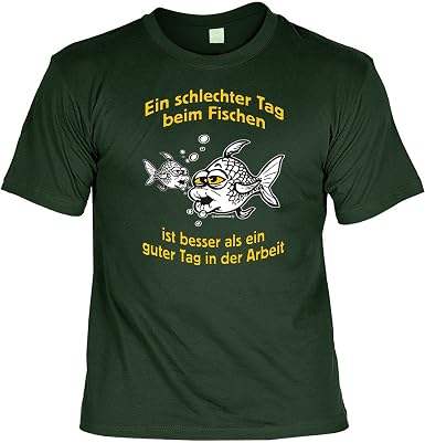 T Shirt Mit Urkunde Ein Schlechter Tag Beim Fischen