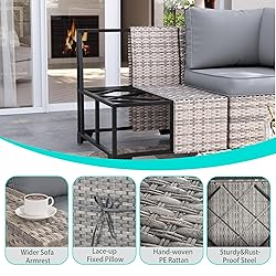Muphyers 13-Piece Outdoor Patio Furniture Set with