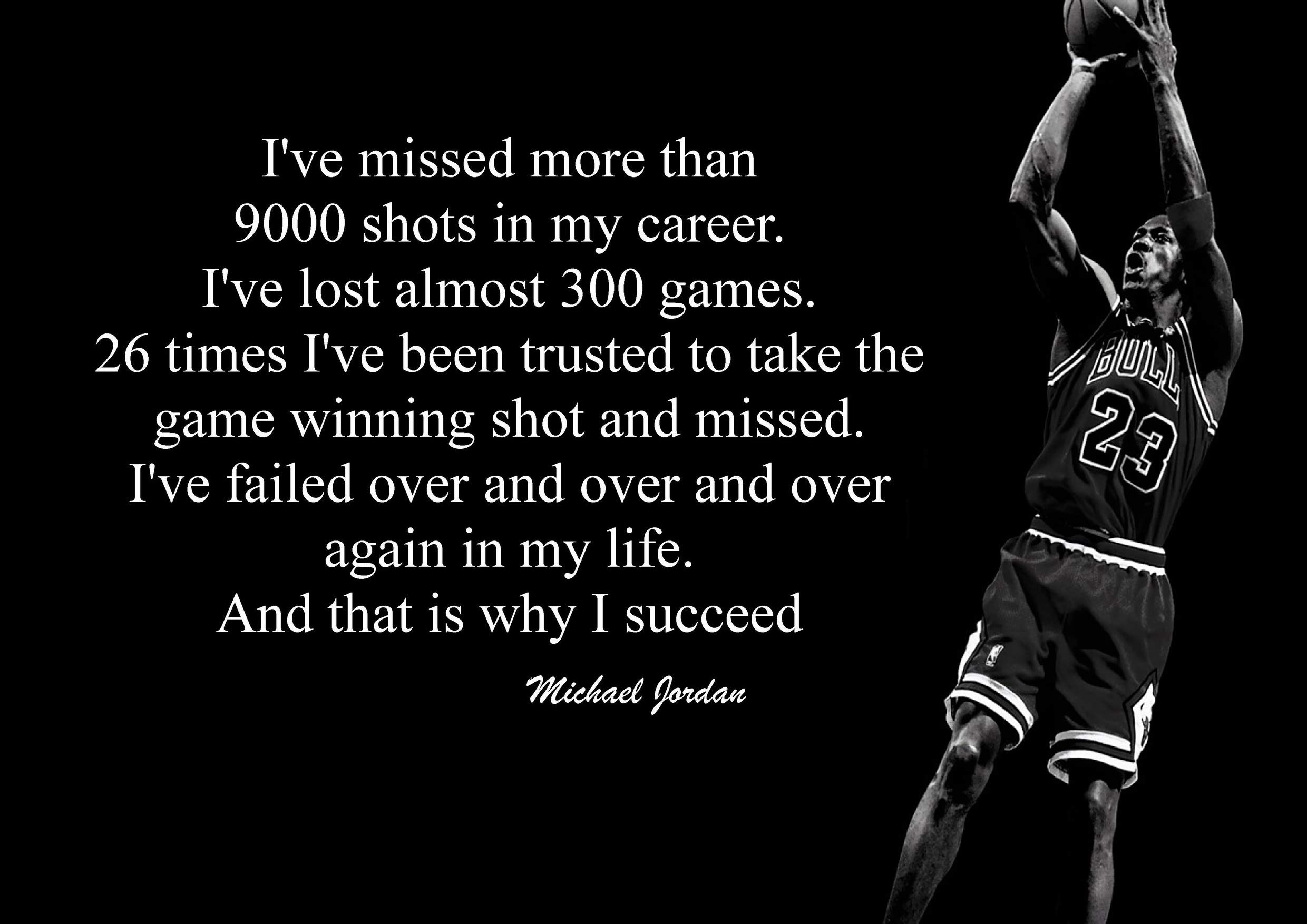Michael Jordan 7# A4 Unframed Black and White American Basketball Player NBA Sport Quote Poster Motivation Picture Inspiration Photo Train Hard Bedroom Artwork Wall Decoration Reprint Graphic