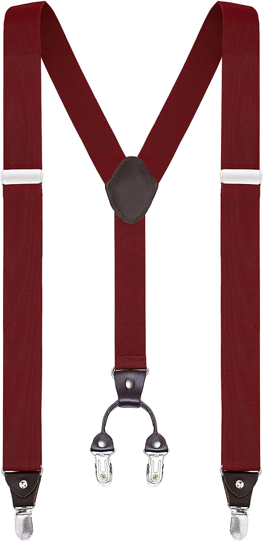 Buyless FashionSuspenders for Men - 48" Elastic Adjustable Straps 1 1/4" - Y Shape