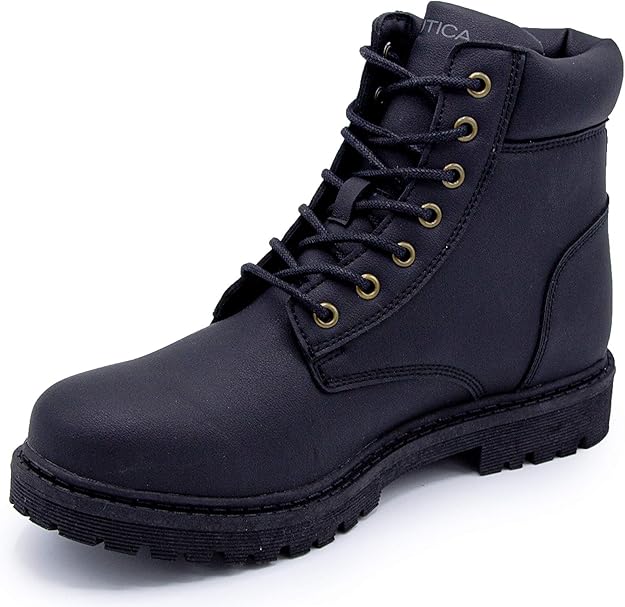 Nautica Men's Baylon Hikers, Work Boot, Ankle High LaceUpBlack7.5
