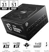 MSI MAG A850GL 850W PCIe 5.0 ATX 3.0 Fully Modular 80 Plus Gold view 2