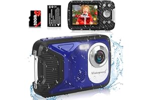 RAWIEMY Waterproof Digital Camera with 32GB Card HD 1080P 36MP Compact Digital Camera for Kids Point and Shoot Camera Portable Camera for Teens Students Boys Girls