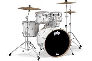 PACIFIC DRUMS PDP By DW 5-Piece Concept Maple Shell Pack with Chrome Hardware Pearlescent White