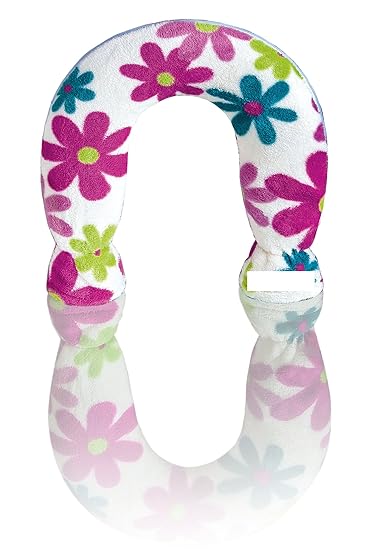 Nackenwärmflasche mit Bezug Wärmflasche 1,4 Liter Nacken Wärmflasche mit Motive (Fleecebezug und Blumenmotiven)