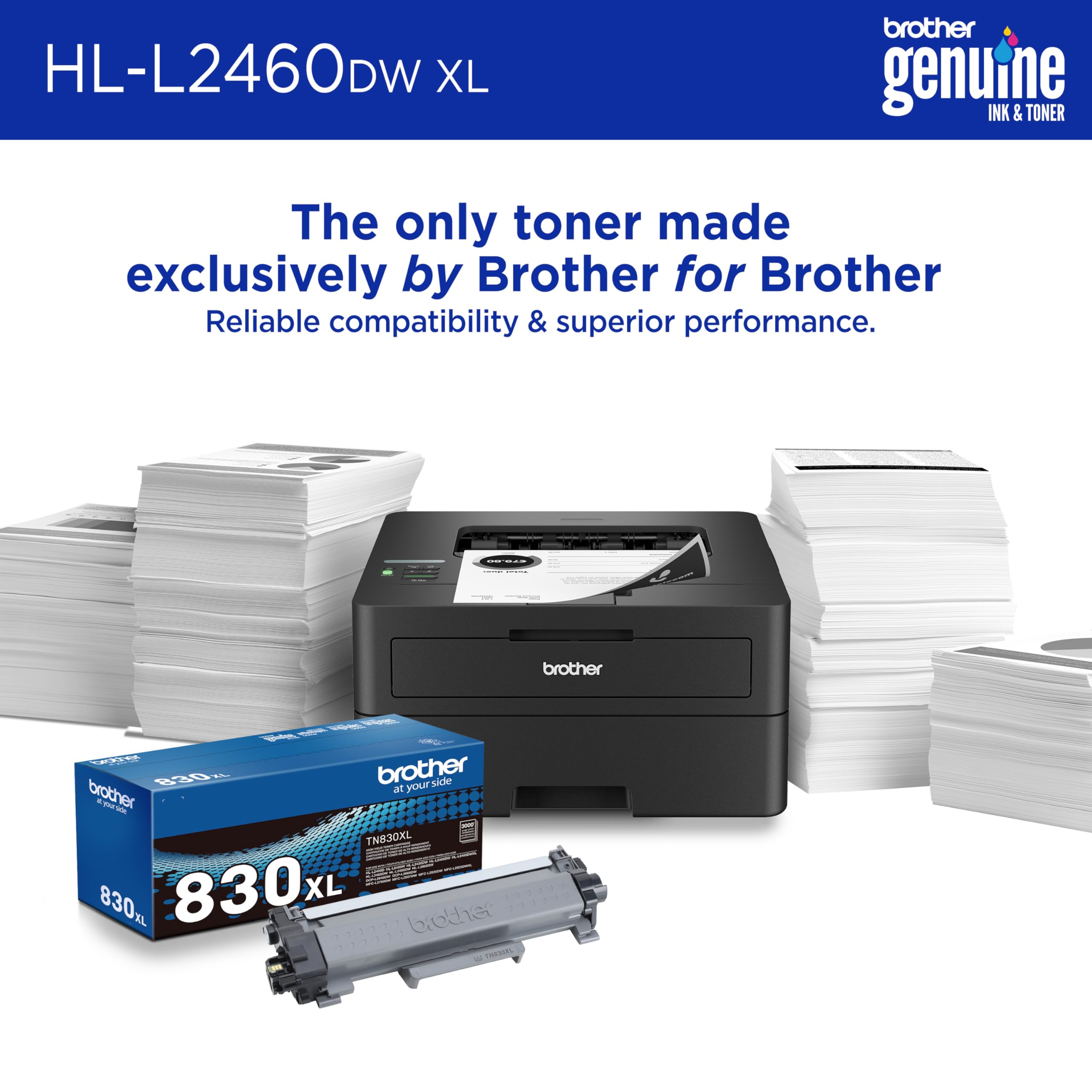 Brother International HLL2460DWXL Printer,lsr,bw
