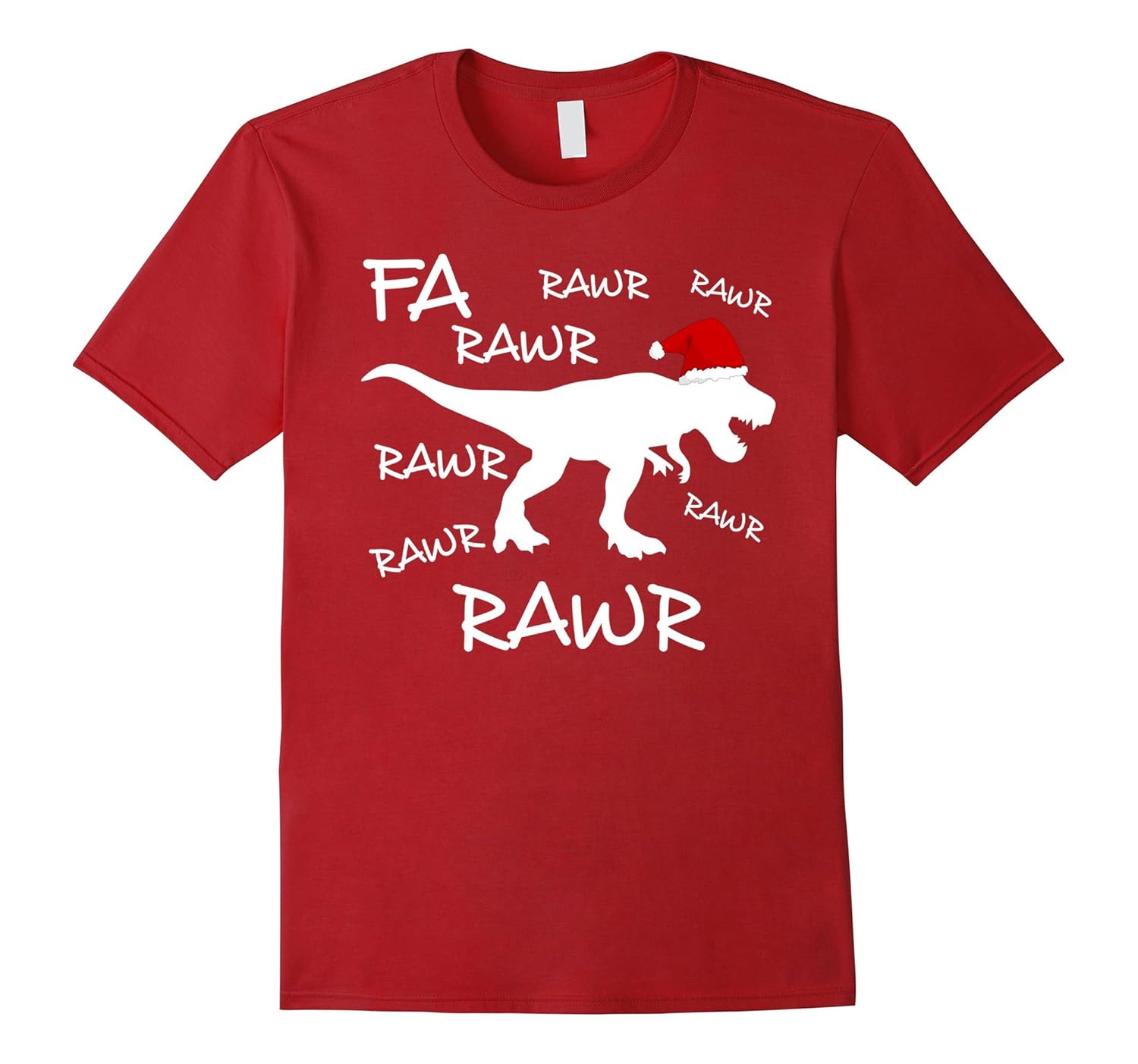 Fa Rawr Rawr Funny T-Rex Dinosaur Christmas Ugly T-Shirt-ANZ