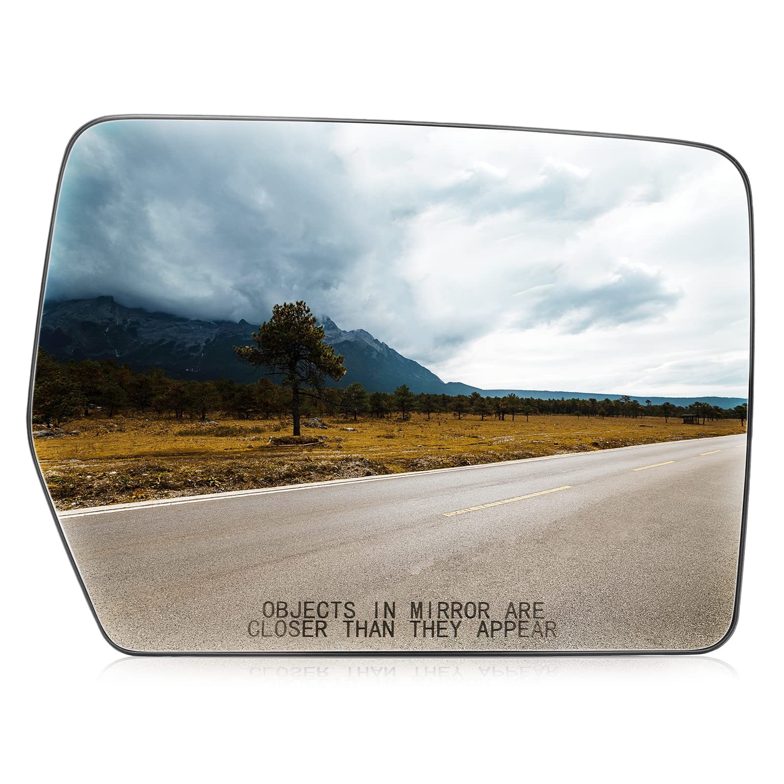 Photo 1 of Right Passenger Side Power Heated Convex Mirror Glass Fits for Ford F-150 2011 2012 2013 2014 Replacement for 4L3Z-17K707-DA w/o Auto Dimming