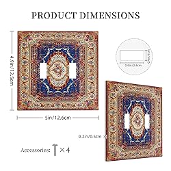 Spshian Vintage Bohemian Blue Red Floral Retro
