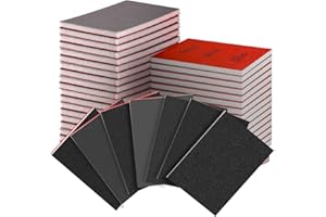 KORFRAD 30-PCS Sanding Sponge 3x4 Inch 180-3000 Grit Sandpaper Set, Wet/Dry Sandpaper, Washable and Reusable Sanding Blocks. Suitable for Wood, Metal, Drywall, Furniture Polishing, etc.