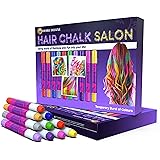 Desire Deluxe Hair Chalk for Girls Makeup Kit of 10 Temporary Colour Pens Gifts, Great Toy for Kids Age 5 6 7 8 9 10 11 12 13