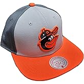 Mitchell & Ness Baltimore Orioles Triple Play Liberty Snapback Hat Cap - Gray
