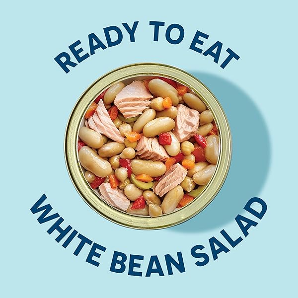 WILD PLANET READY-TO-EAT WILD TUNA WHITE BEAN SALAD WITH ORGANIC CHICKPEAS, CARROTS, RED PEPPERS & GREEN OLIVES 5.6OZ, PACK OF 4