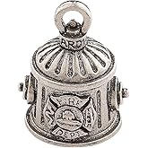 Guardian Bell Good Luck Bell w/Keyring & Black Velvet Bag | Motorcycle Bell | Lead-Free Pewter | Made in USA