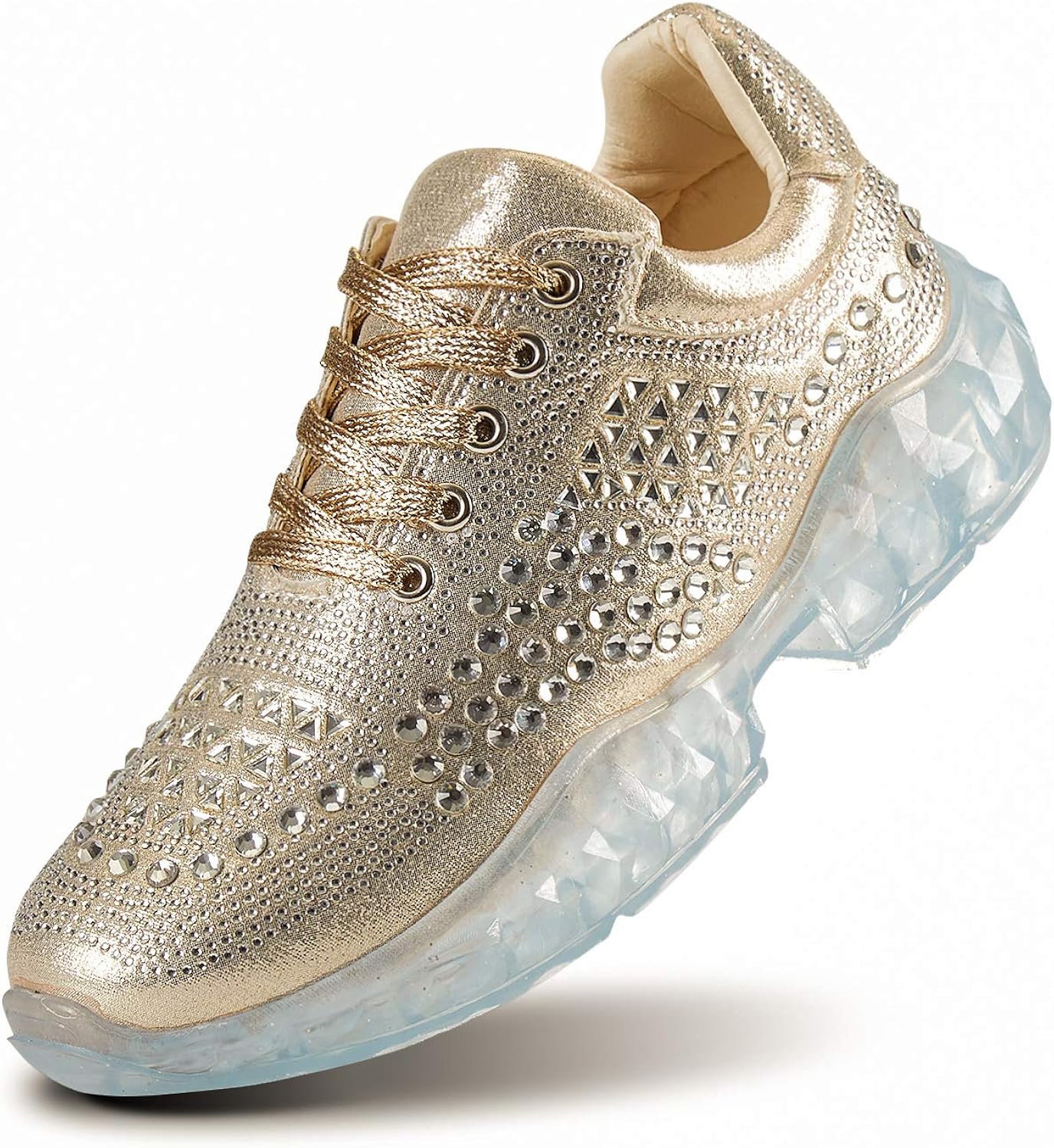 red rhinestone sneakers